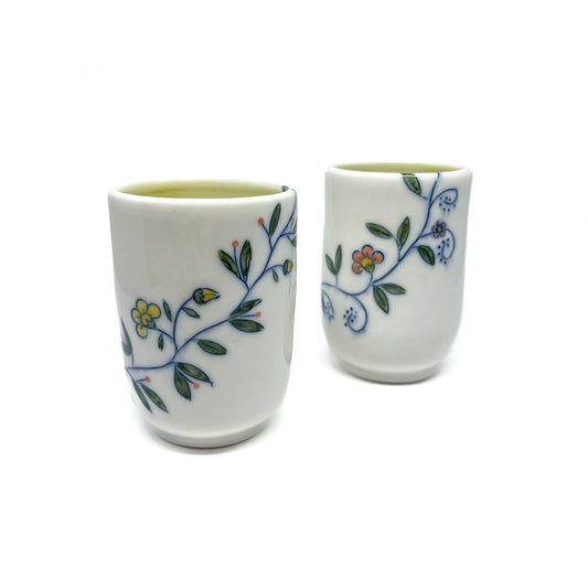 Small Colourful Floral Cups