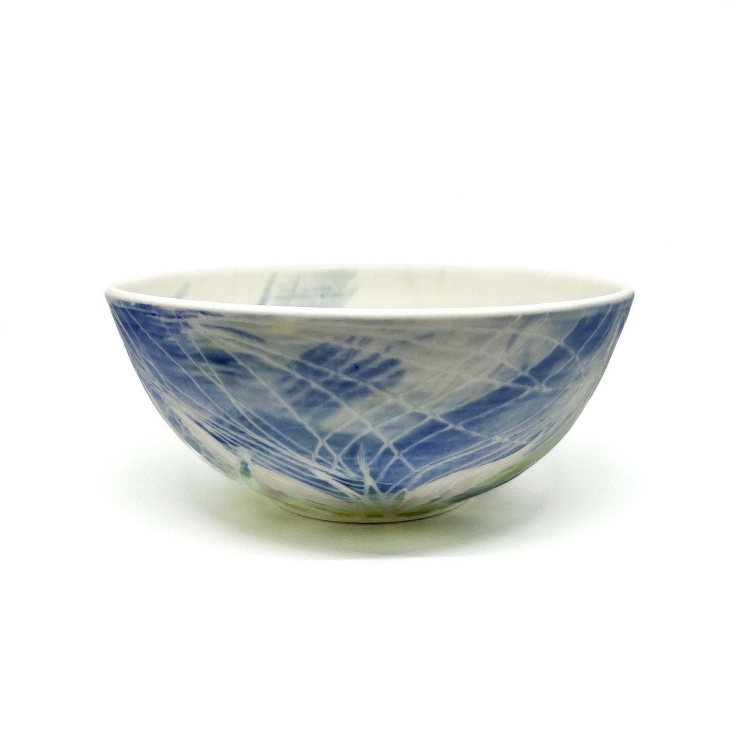 Leafy Carved Porcelain Bowl