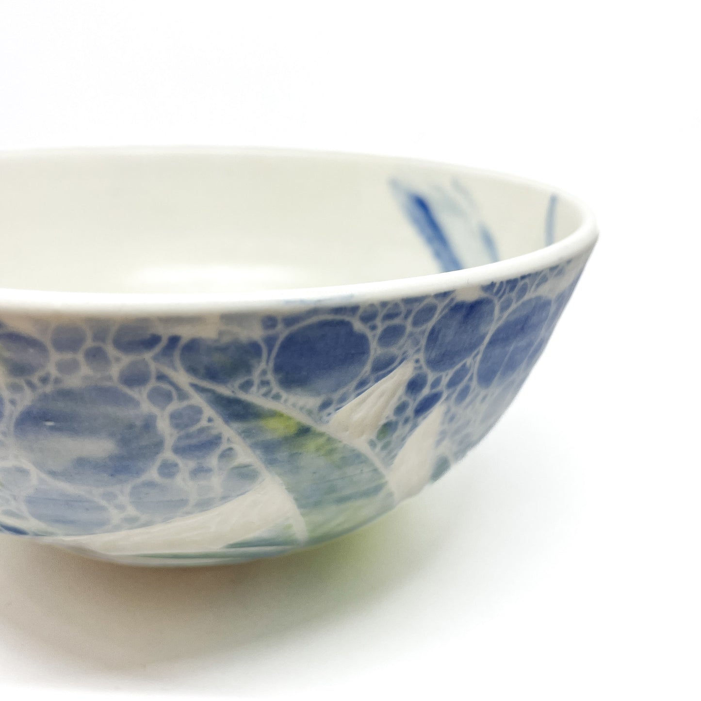 Leafy Carved Porcelain Bowl