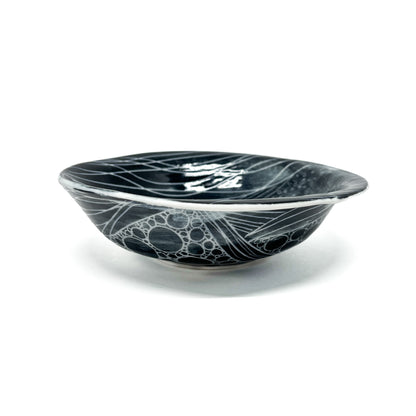 Wavy Rim Carved Porcelain Bowl