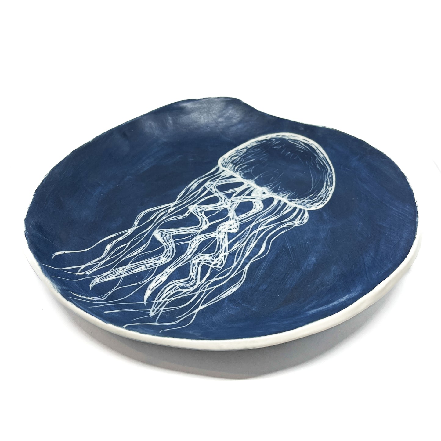 Porcelain Carved Jellyfish Platter