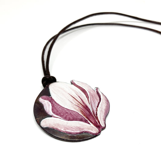 Enamel Flower Necklace