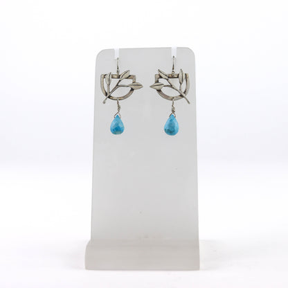 Floral and Turquoise Earrings