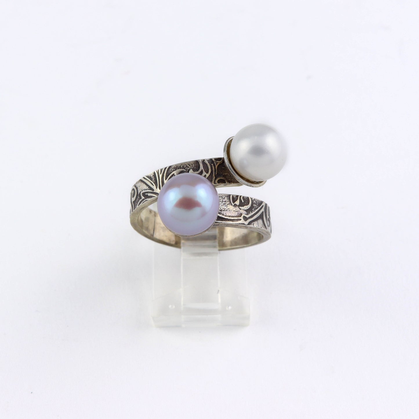 Silver and Snow Adjustable Ring