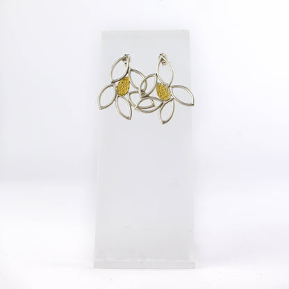 Silver and Gold Leaf Earrings