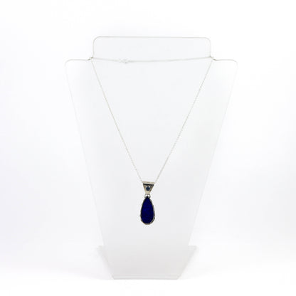 Geometric Necklace with Lapis
