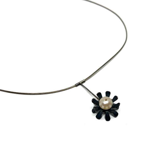 Folded Flower Necklace