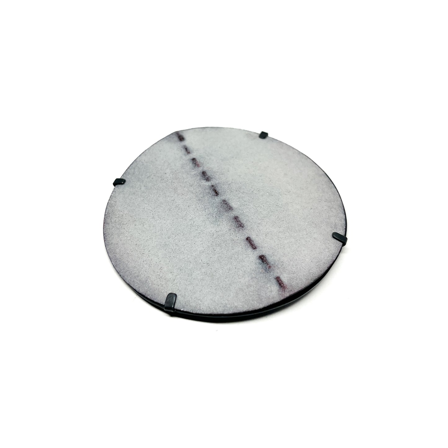 Stitched Line Sand Dollar Brooch #2