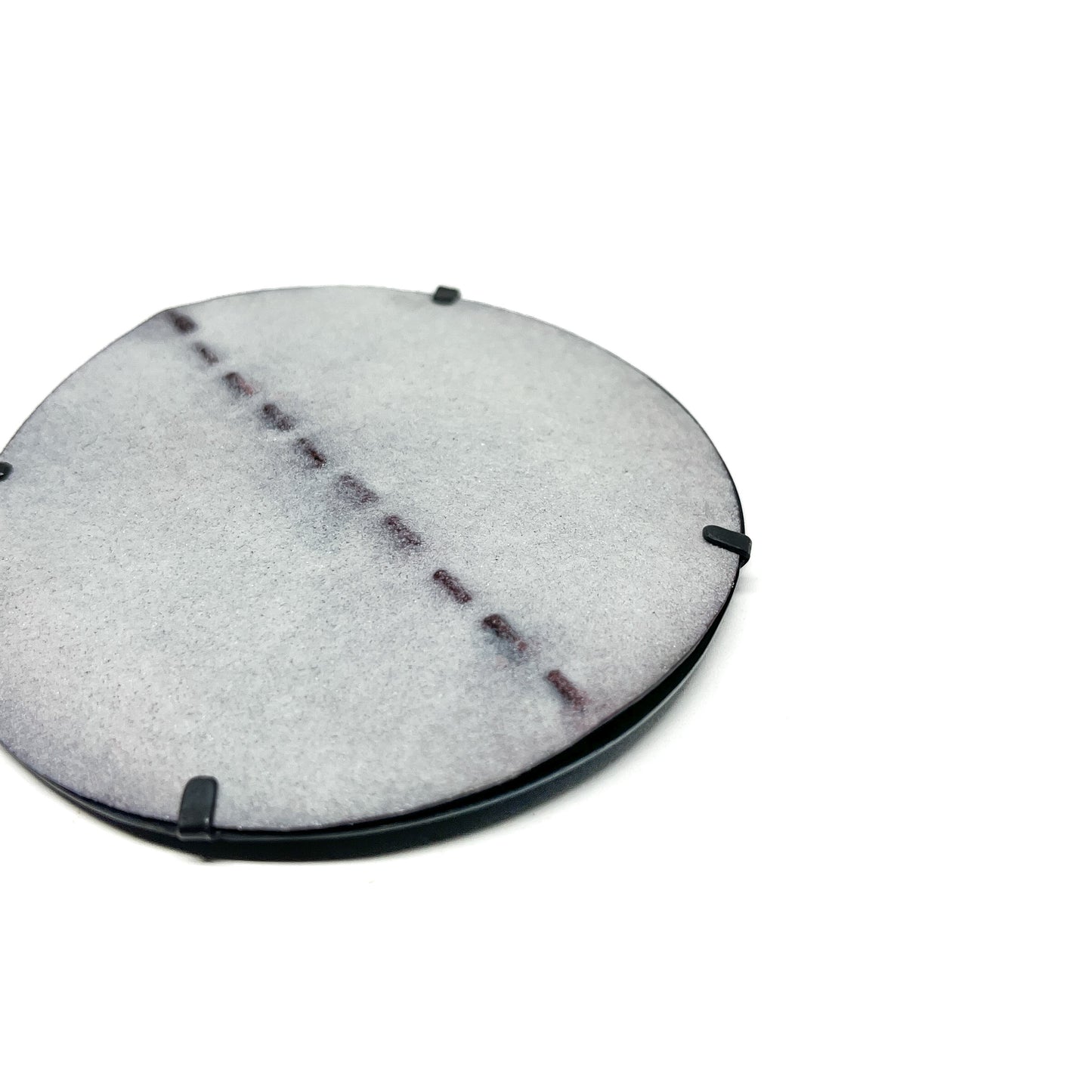 Stitched Line Sand Dollar Brooch #2