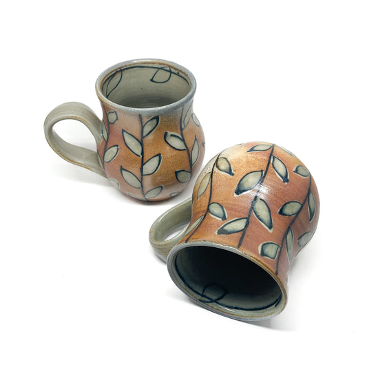 Soda-Fired Leaf Mug