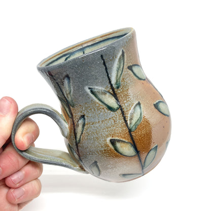 Soda-Fired Leaf Mug