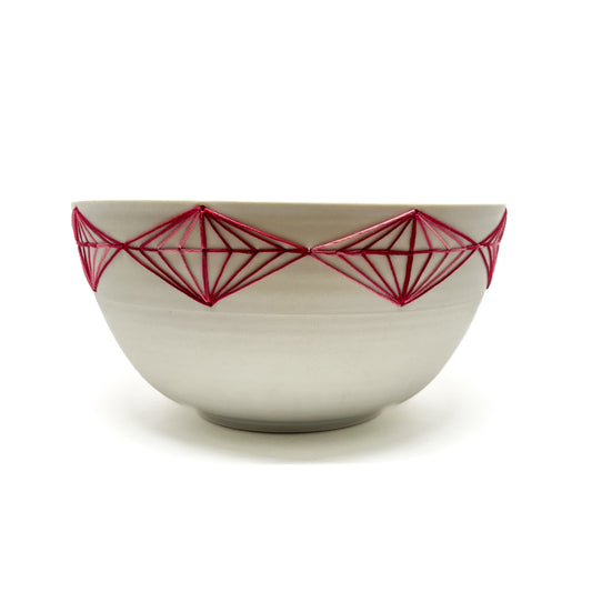 Porcelain Embroidered Diamonds Bowl #1