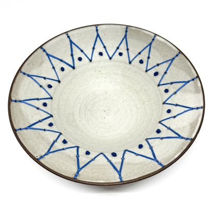 Coffee Clay Blue Embroidery Bowl #6