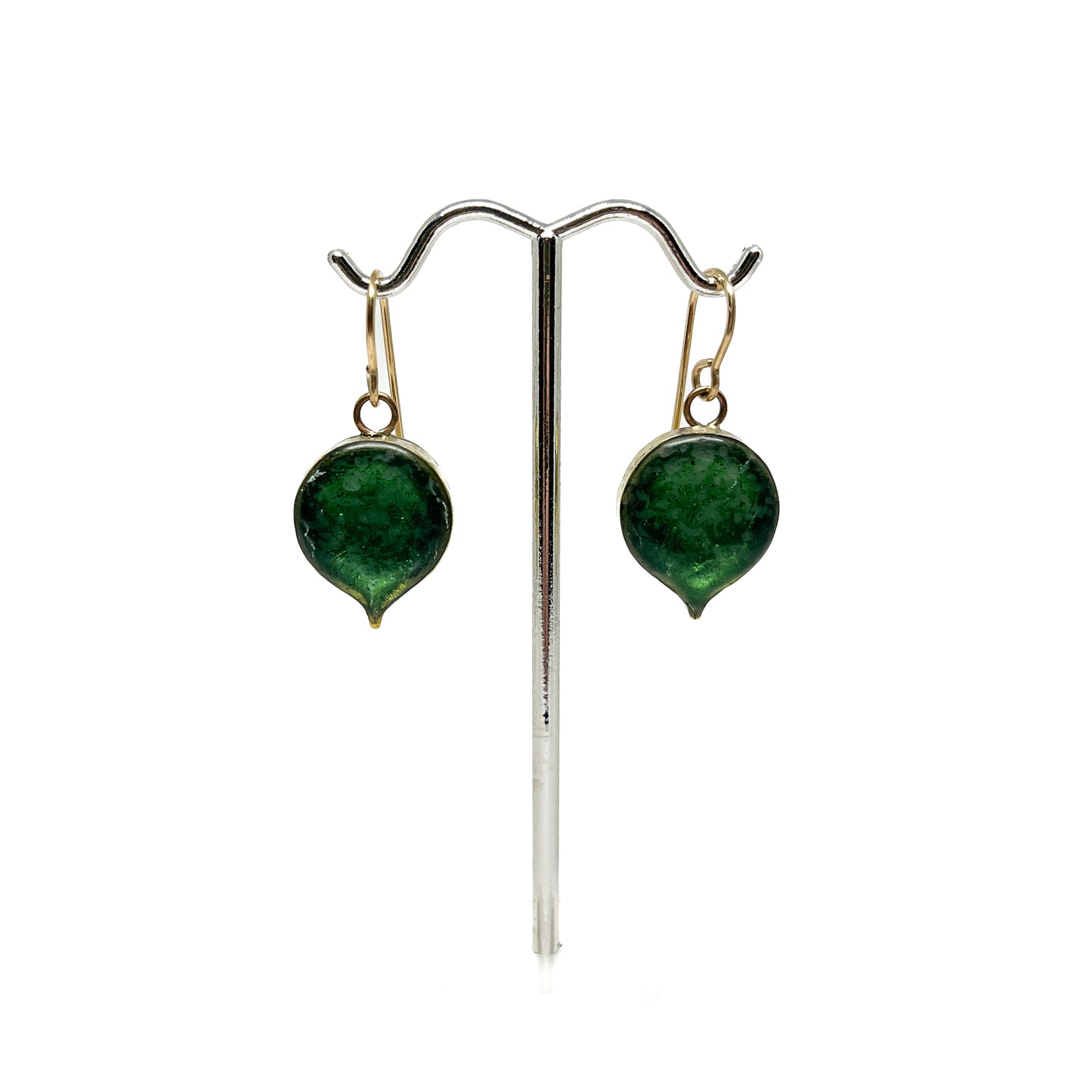 Small Teal Drop Earrings