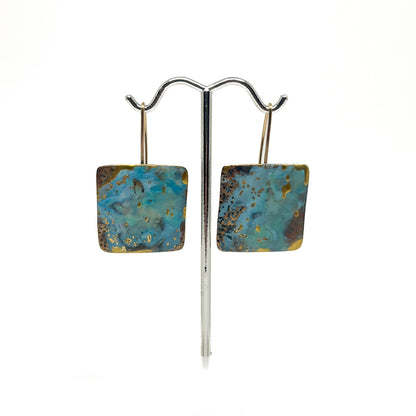Painted Square Earrings