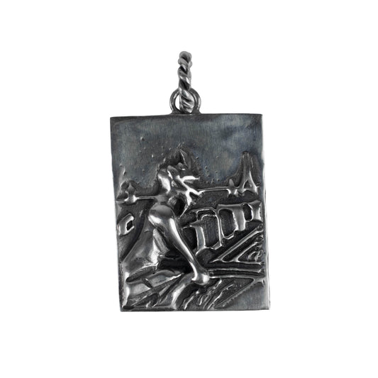 Paris Gargoyle Sterliing Silver Photograph Pendant