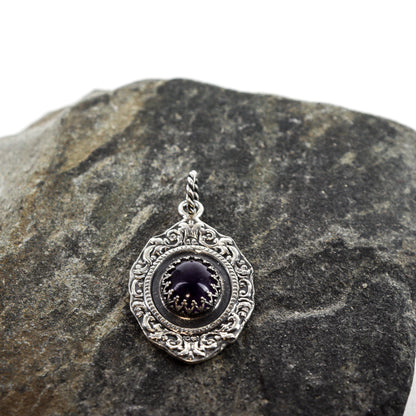 Amethyst Antique Frame Pendant