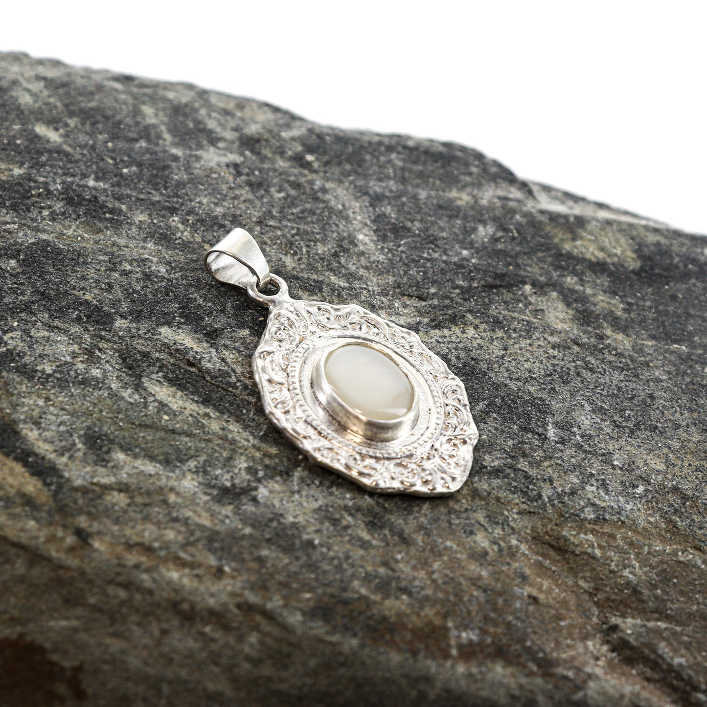 Moonstone Antique Frame Pendant