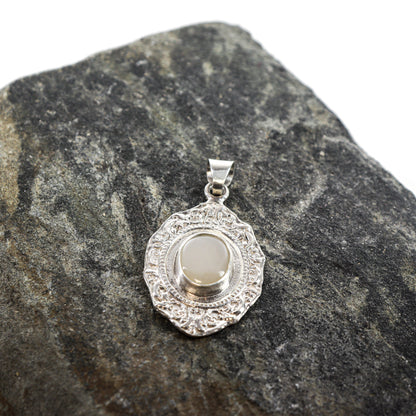 Moonstone Antique Frame Pendant