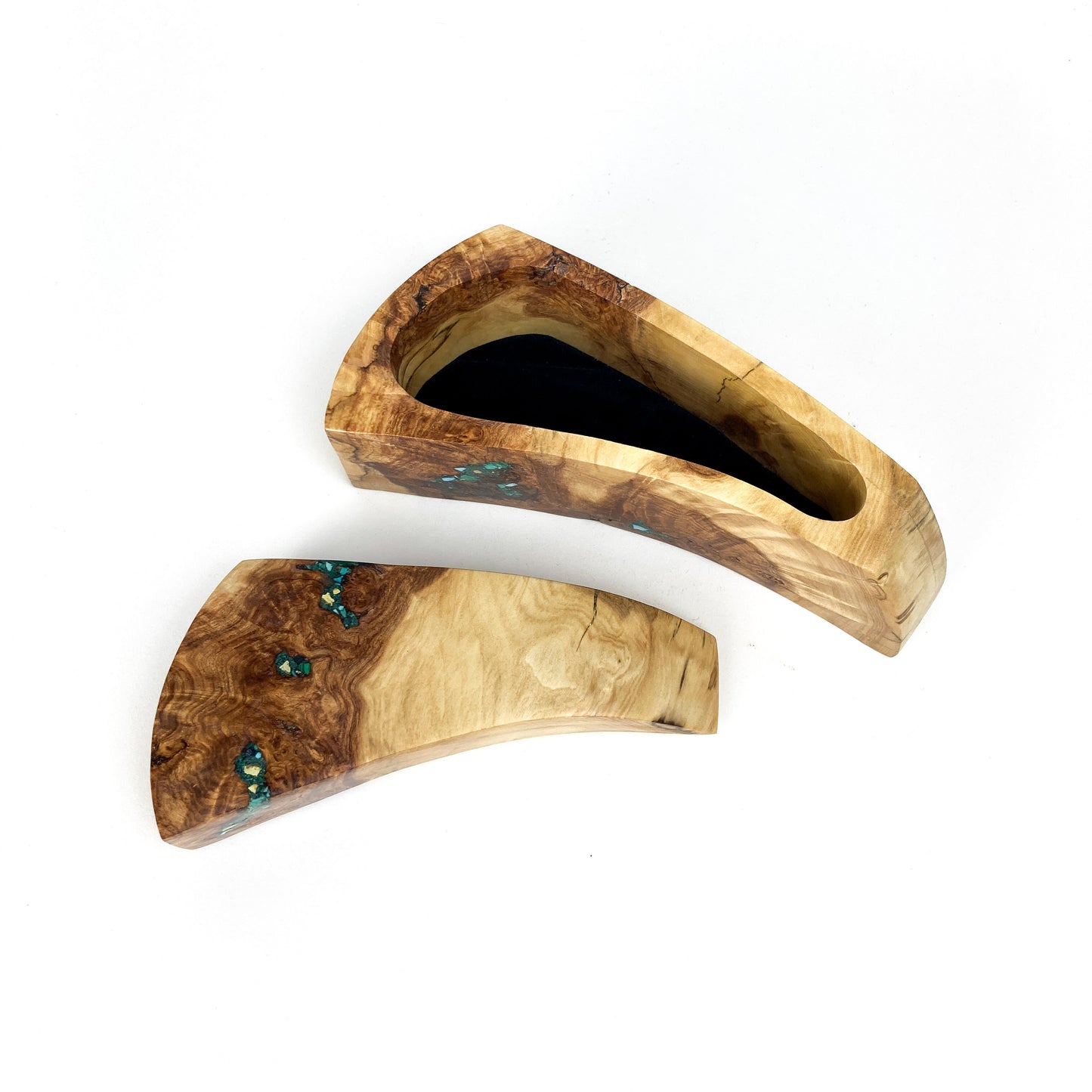 Inlaid Poplar Burl Box #2607