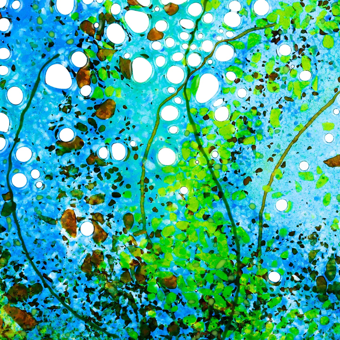 "Voice of the Sea" Fused Glass Mandela