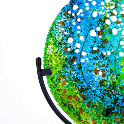 "Voice of the Sea" Fused Glass Mandela