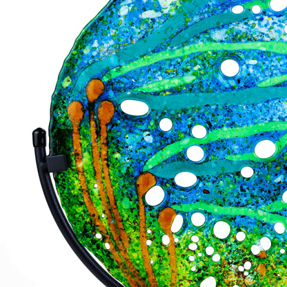 "Eternal Motion" Fused Glass Mandela