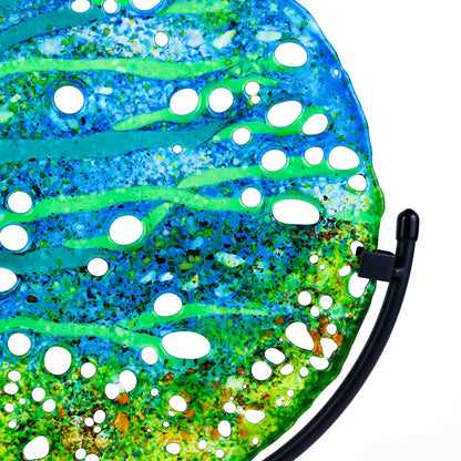 "Eternal Motion" Fused Glass Mandela