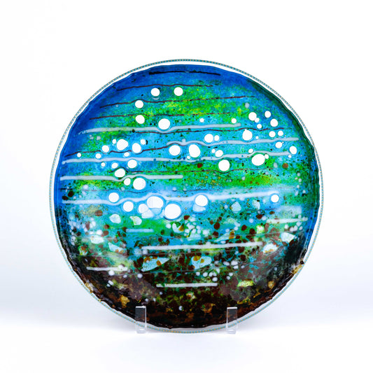 "Held By Our Mother" Fused Glass Vessel