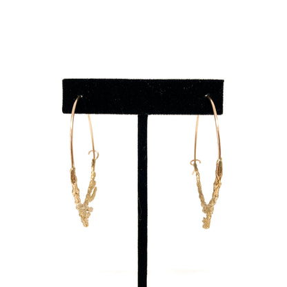 Sacred Cedar Hoops in Bronze