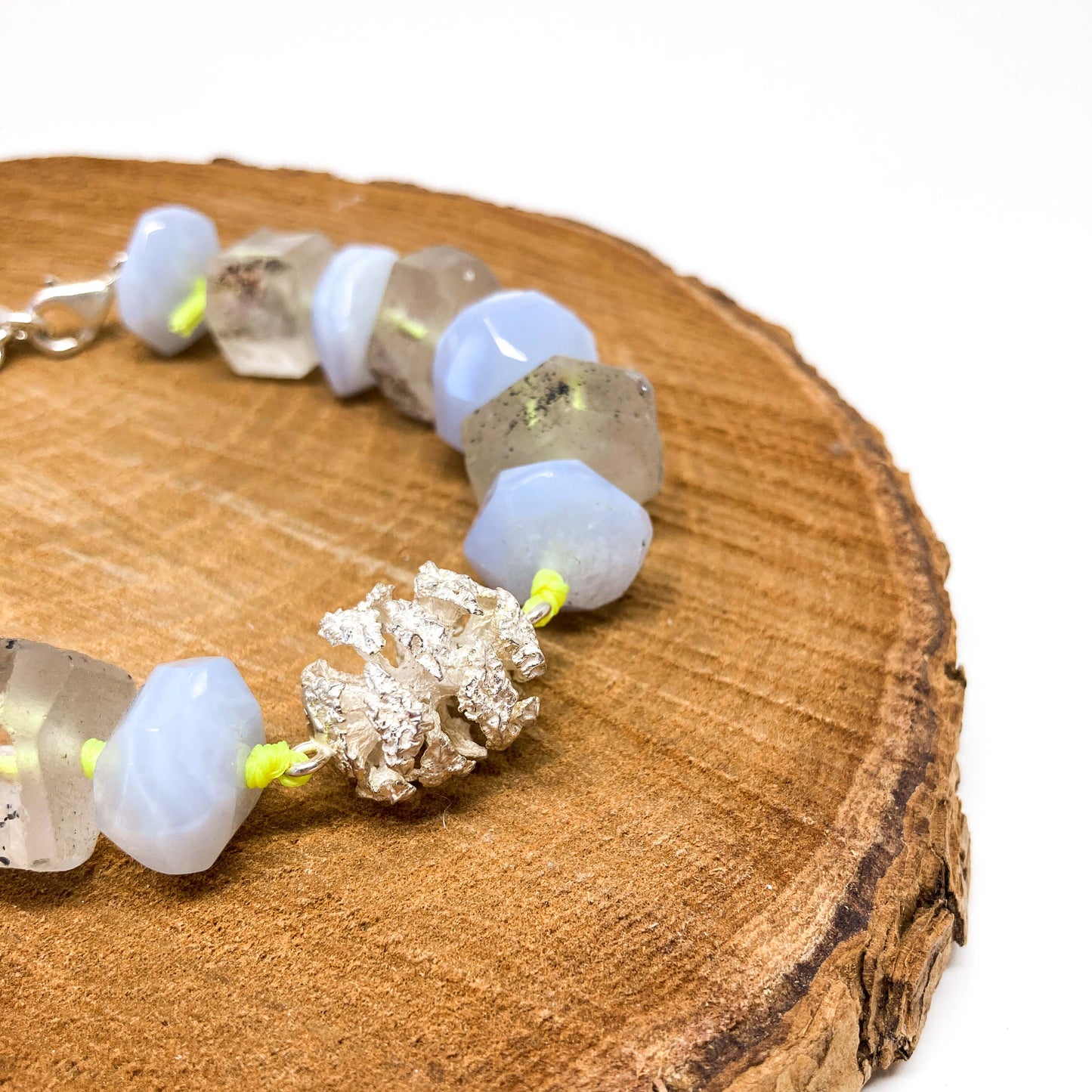 Sequoia & Blue Lace Agate Bracelet