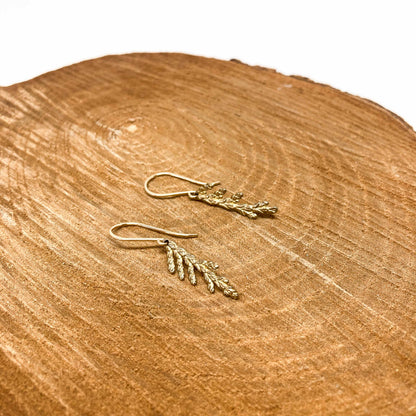 Summer Cedar Branch Earrings