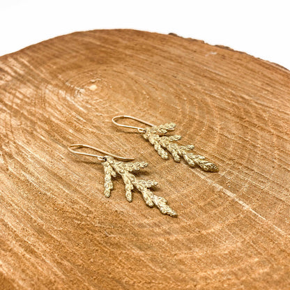 Summer Cedar Branch Earrings