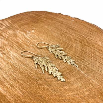 Summer Cedar Branch Earrings