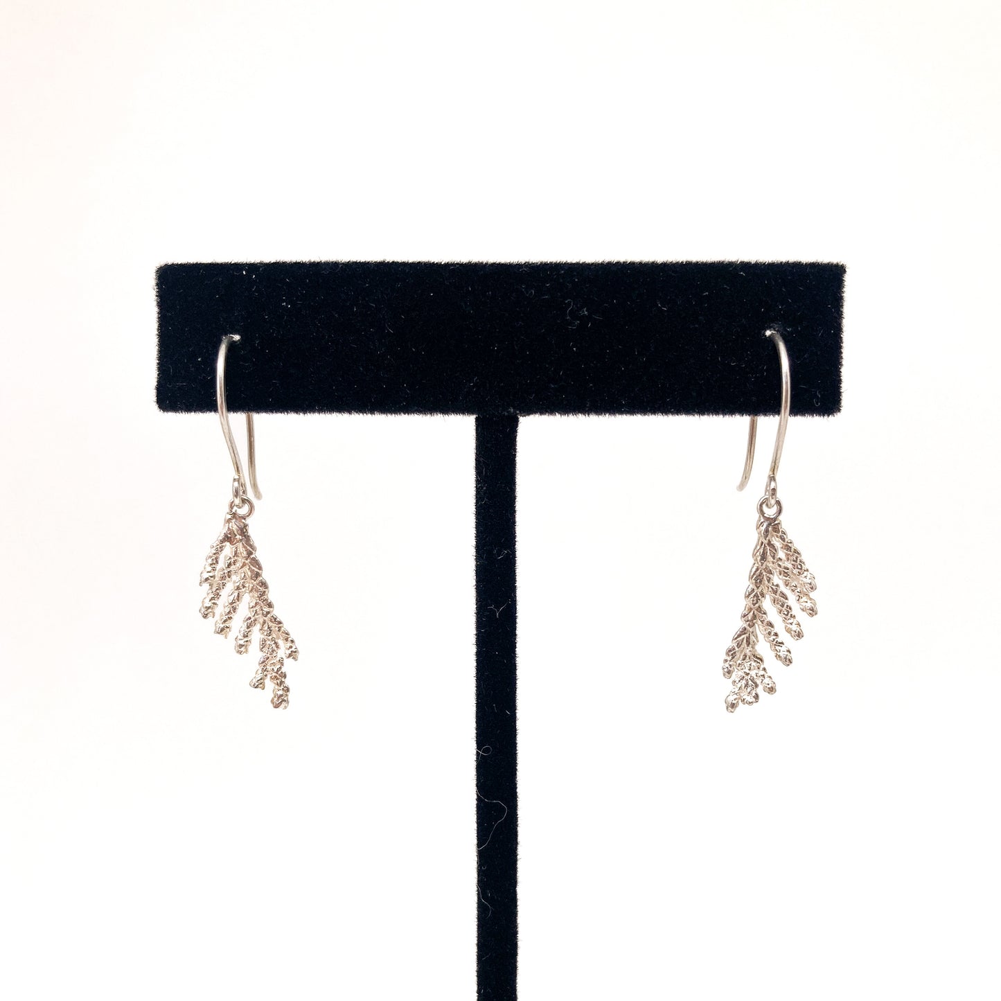 Winter Cedar Branch Earrings