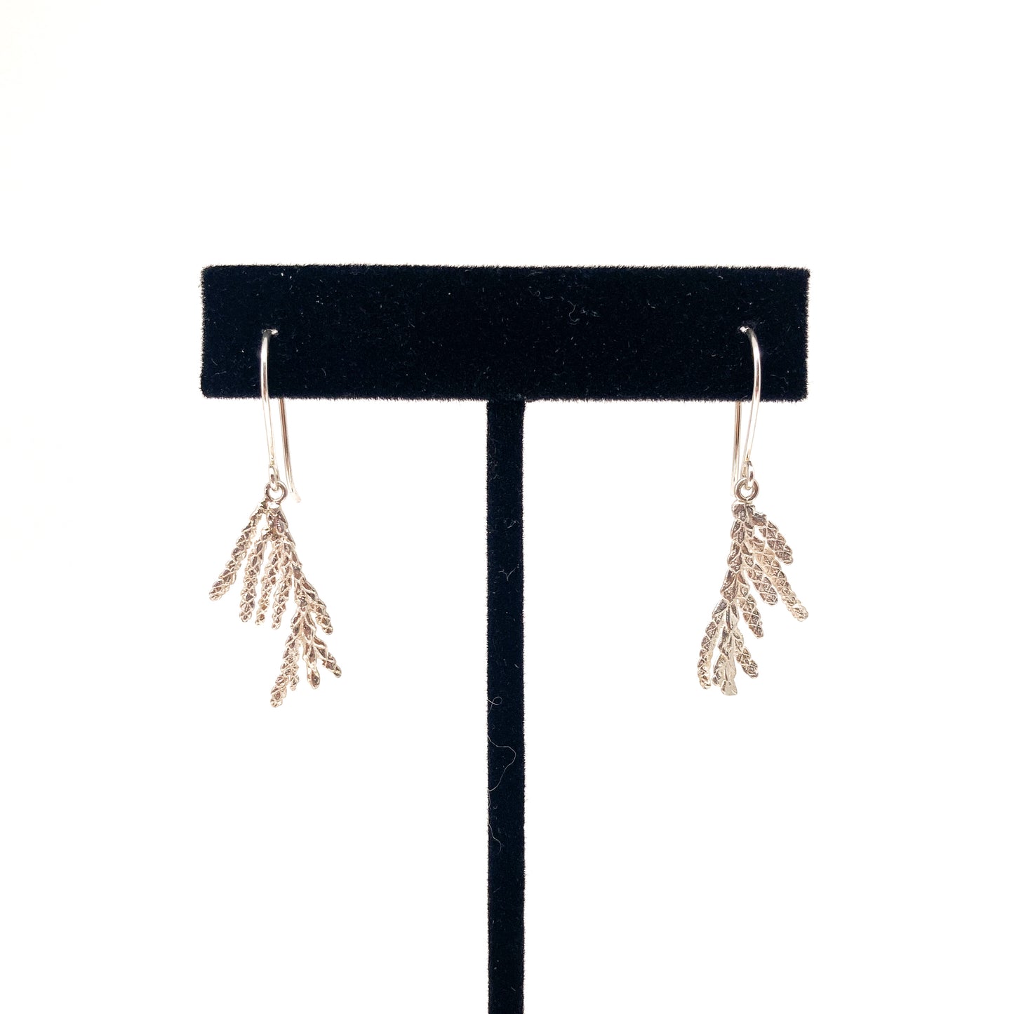 Winter Cedar Branch Earrings