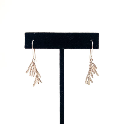 Winter Cedar Branch Earrings