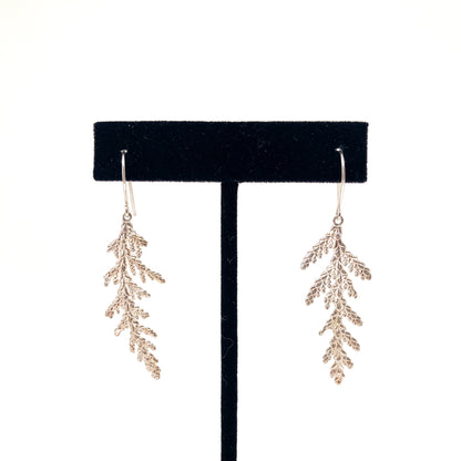 Winter Cedar Branch Earrings