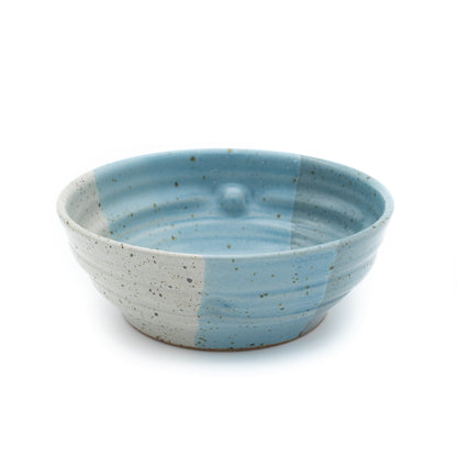 White and Blue Speckled Bowl