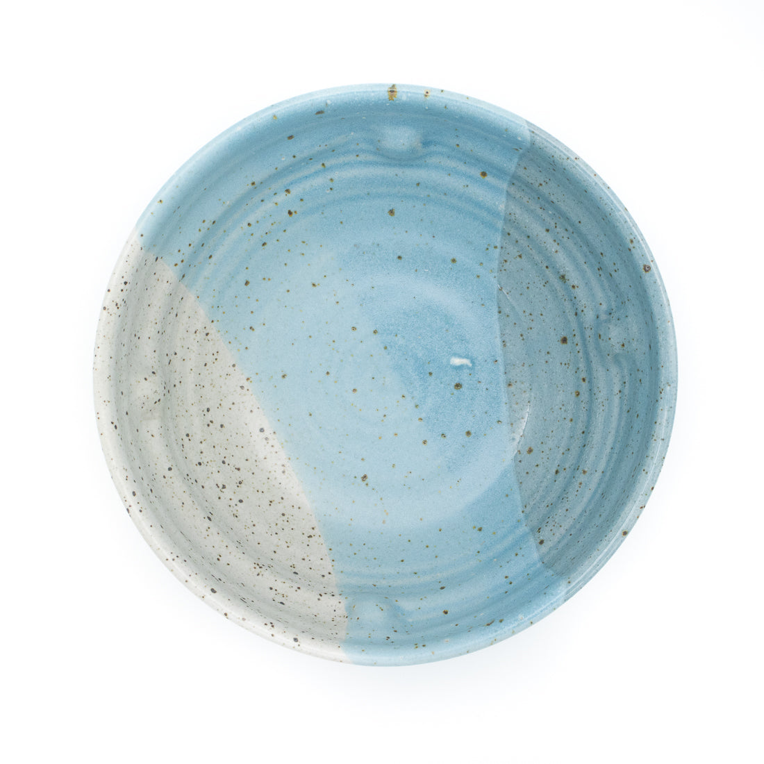 White and Blue Speckled Bowl