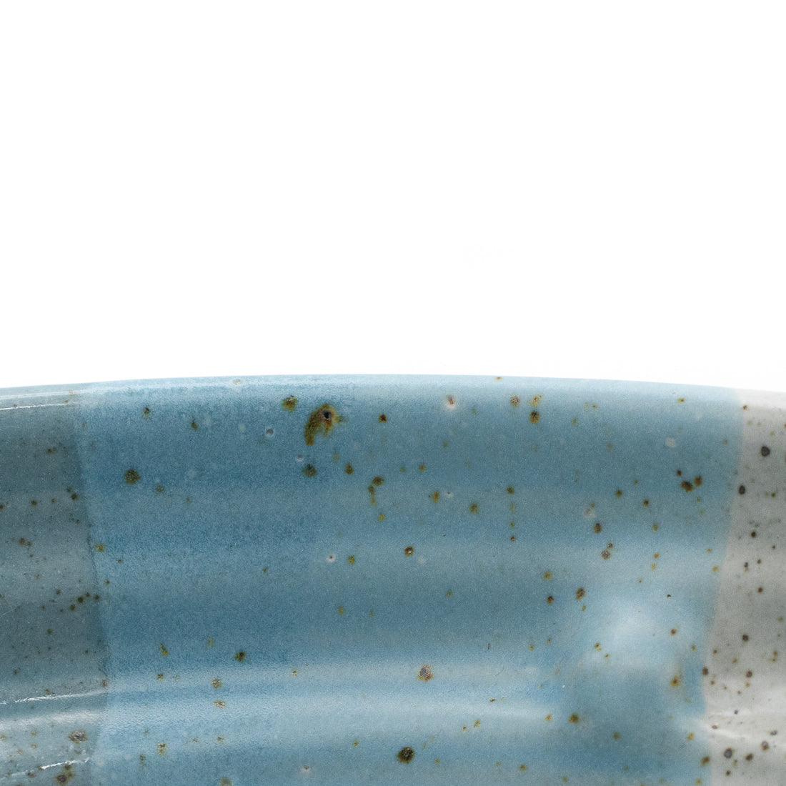 White and Blue Speckled Bowl