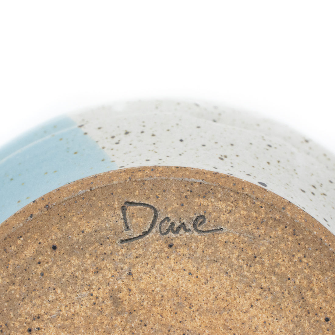 White and Blue Speckled Bowl