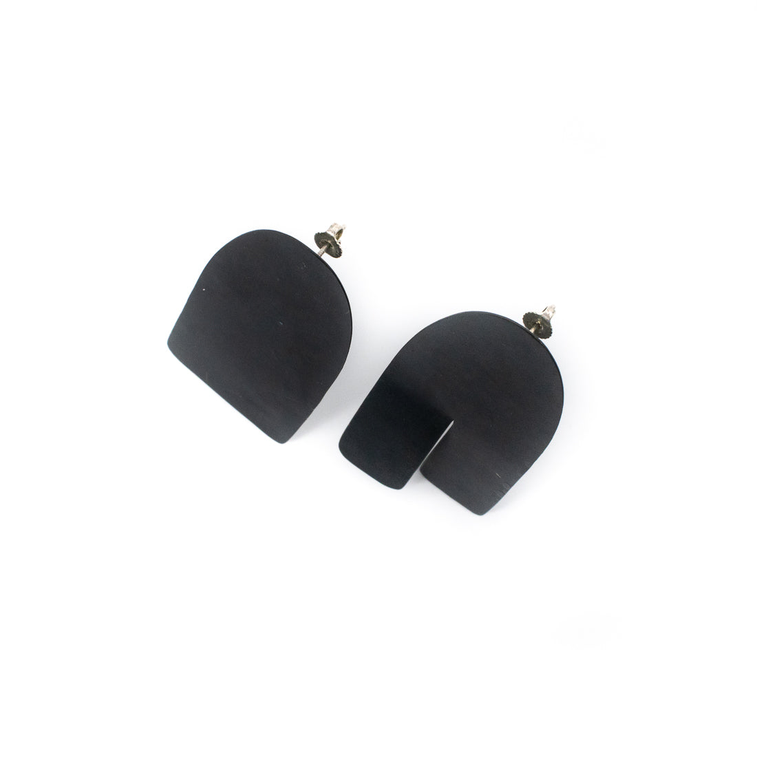 Carbon Asymetrical Earrings