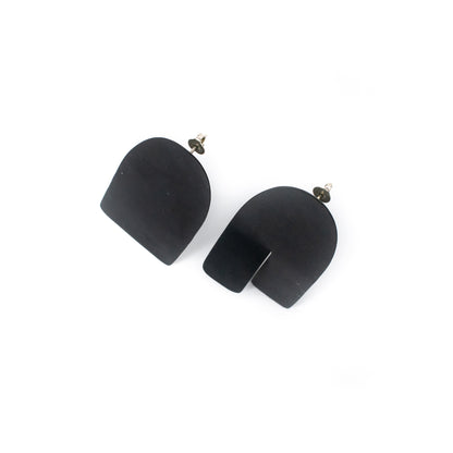 Carbon Asymetrical Earrings