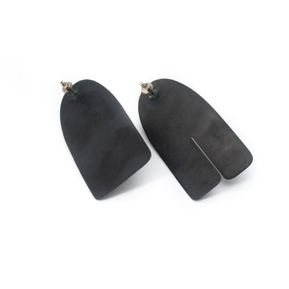 Carbon Asymetrical Earrings
