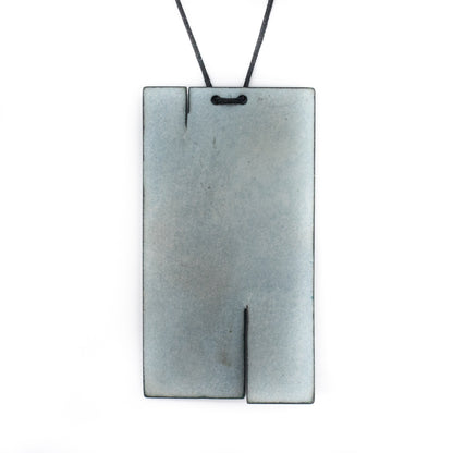 Earthen Enamel Neckpiece in Light Blue