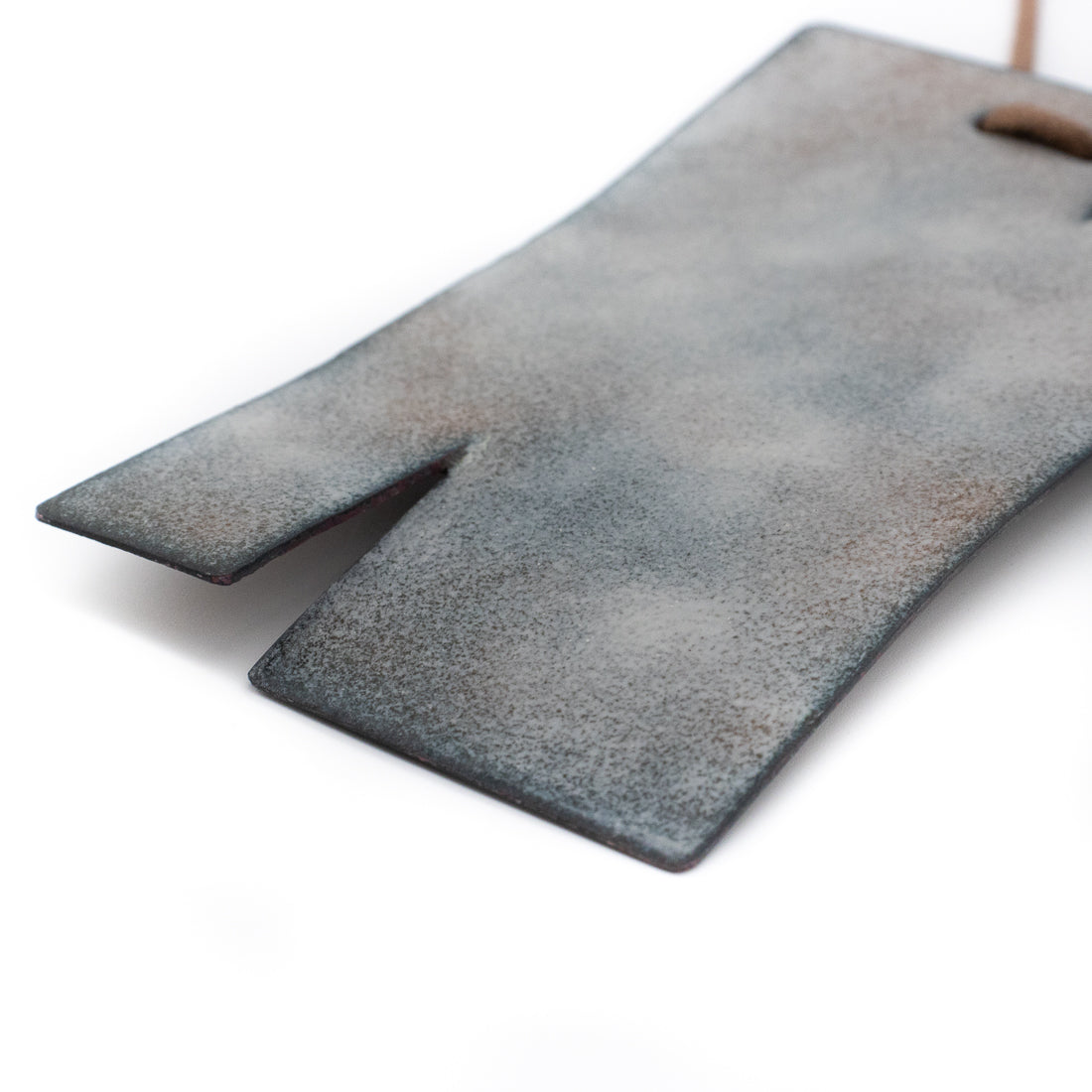 Earthen Enamel Neckpiece in Grey and Brown