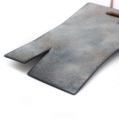 Earthen Enamel Neckpiece in Grey and Brown