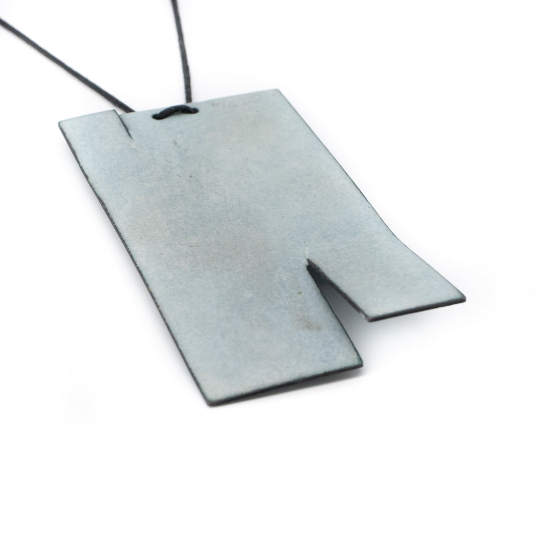 Earthen Enamel Neckpiece in Light Blue