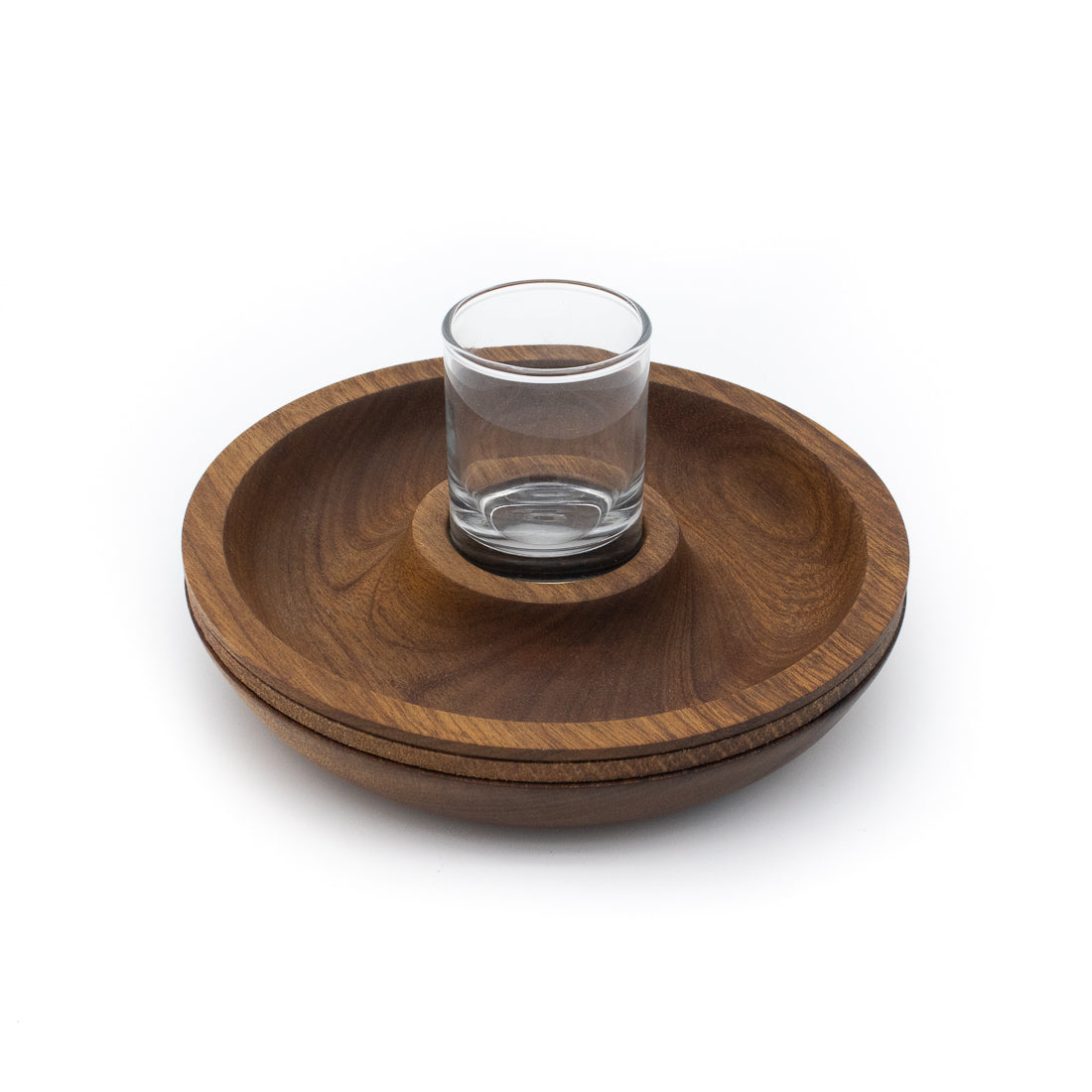 Black Walnut Olive Dish with Toothpick Holder #1249